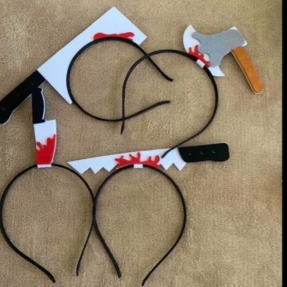 4Pcs Halloween Headbands Weapon W/Blood Headbands - Picture 5 of 5